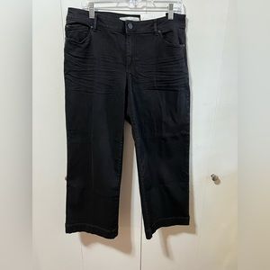 Eat 1946 Denim black wide leg cropped jeans